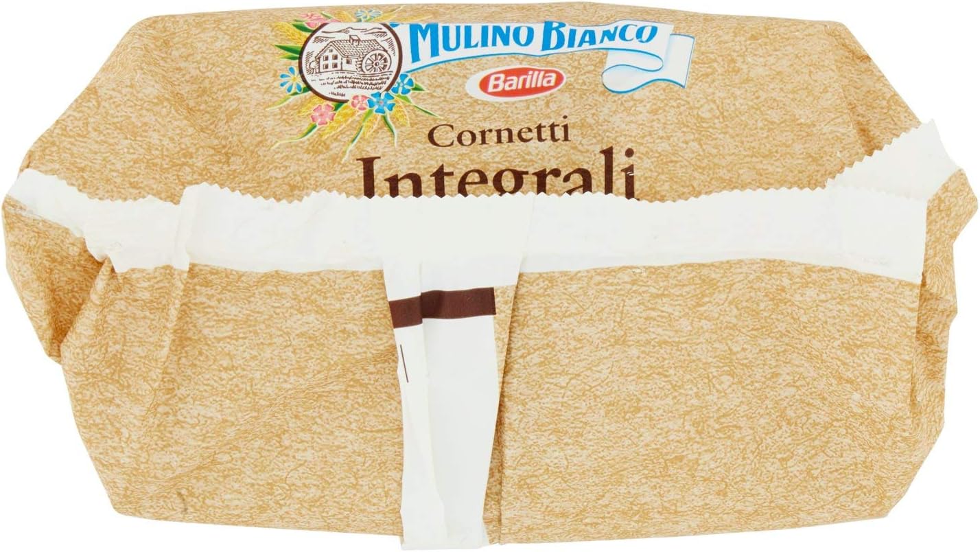 Mulino Bianco Cornetti Integrali per la Colazione e Snack Dolce per la Merenda - 6 Cornetti