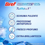 Bref WC Forza Artica, Nuovo Brilliant Gel, Detergente WC in gel, Pulizia e Freschezza per il tuo WC, Formato singolo