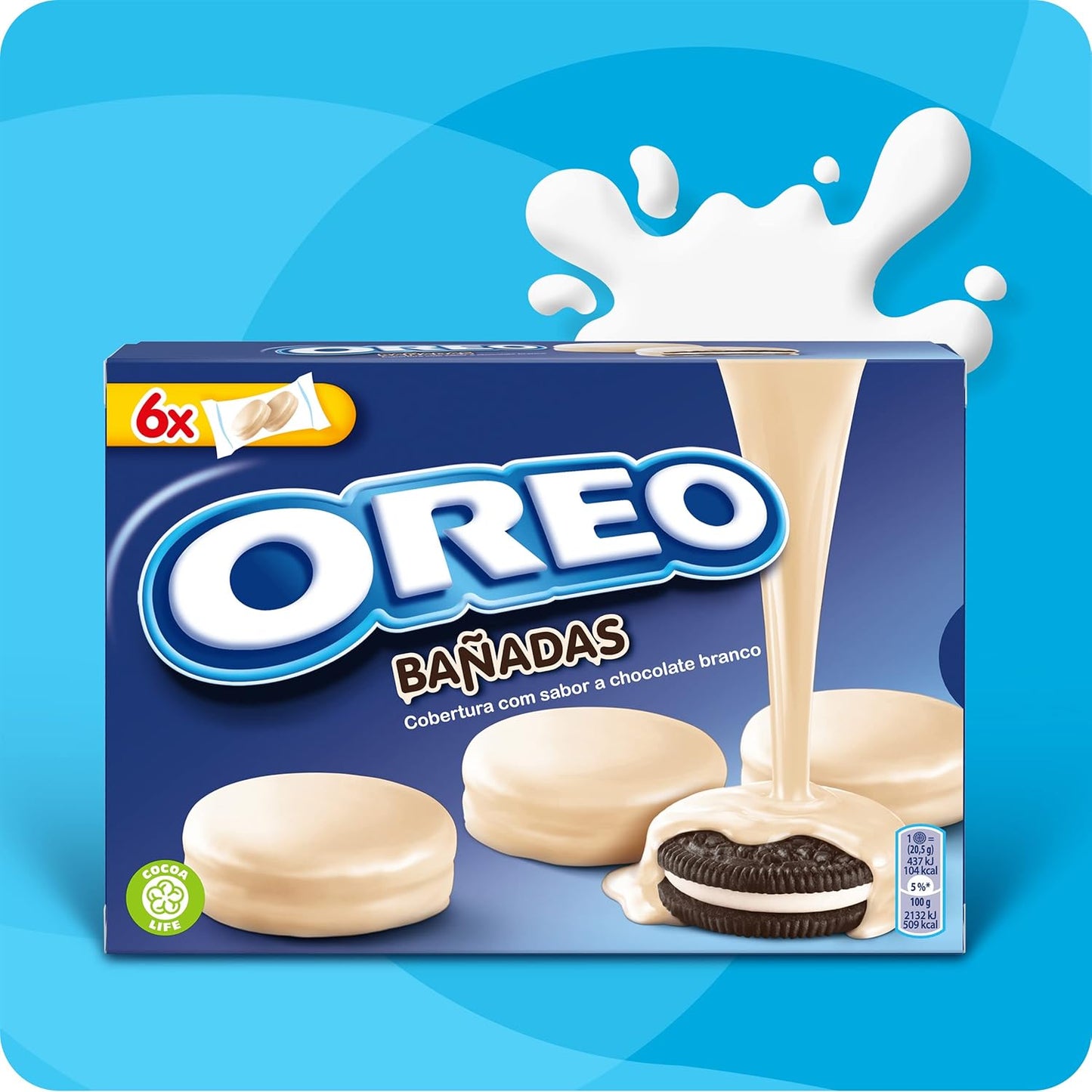 OREO WHITE CHOC biscotto cacao con ripieno alla vaniglia ricoperto di cioccolato bianco - [Pack 10]