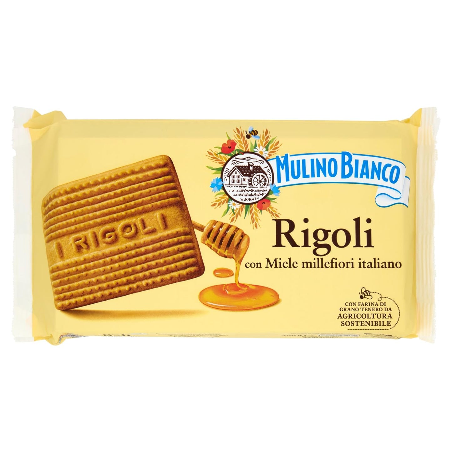 Mulino Bianco Biscotti Frollini Rigoli con Miele, 400g (Confezione da 6)