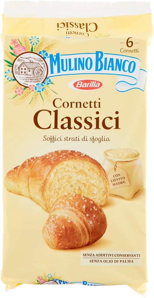 Mulino Bianco Cornetti per la Colazione e Snack Dolce per la Merenda - 6 Cornetti