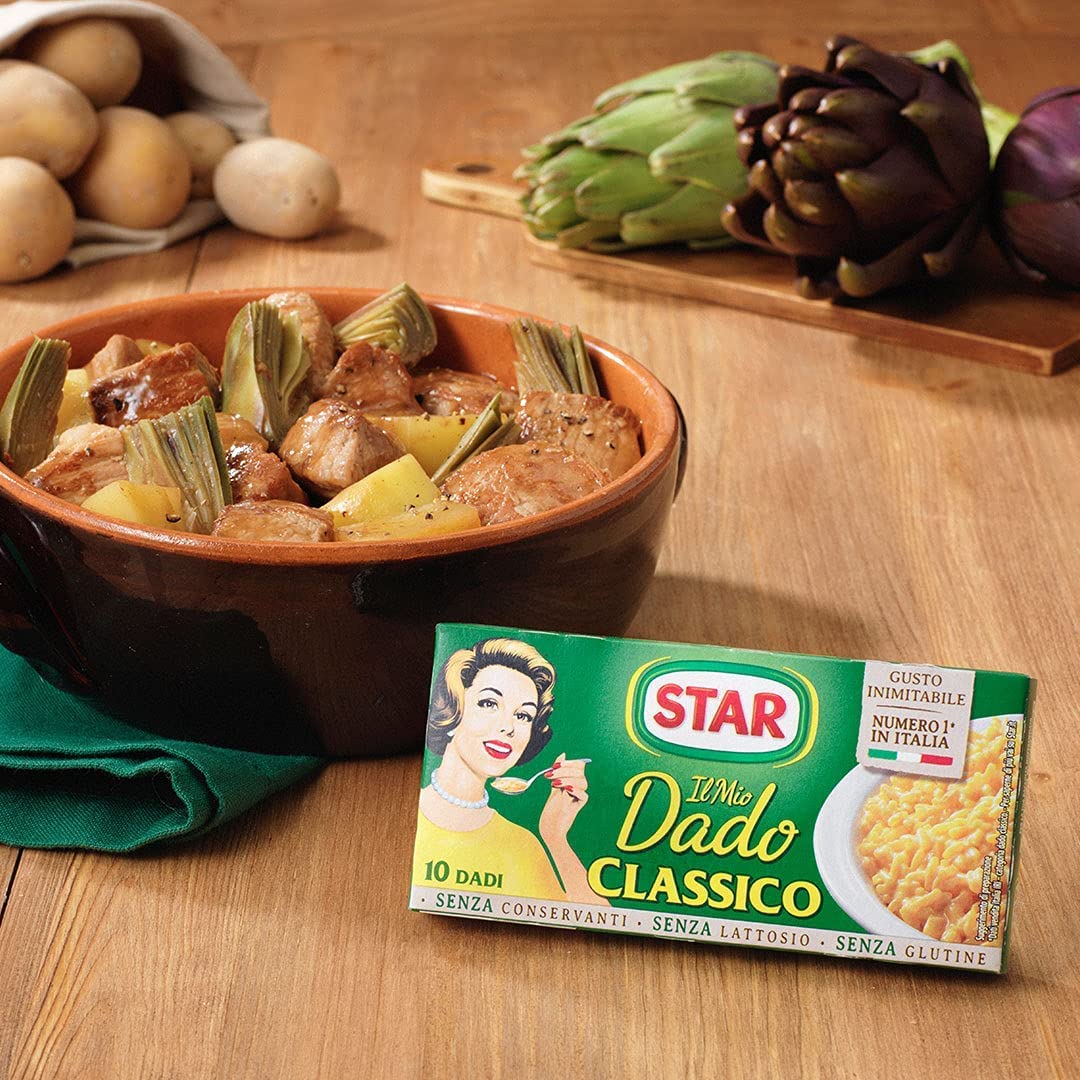 SKUURTFR 6x Star classico dado brodo Suppenwürfel Brühe klassisch reich an Geschmack 10 pz