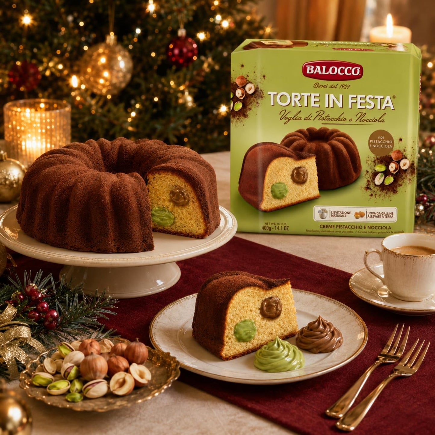 Balocco Torta Pistacchio e Nocciola, 400g