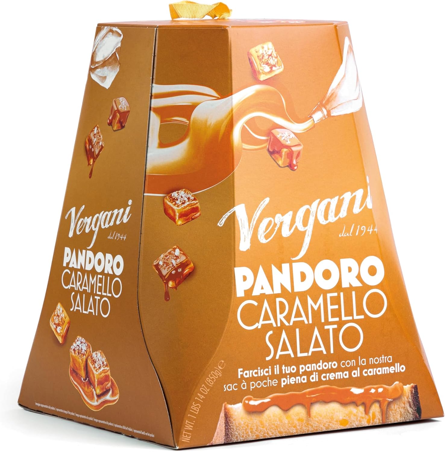 Vergani Pandoro Experience Sac A Poche Caramello, 850g