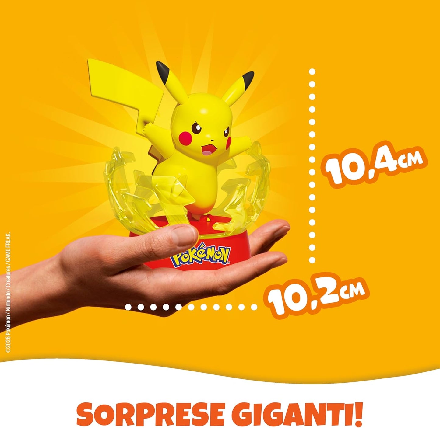 Kinder GranSorpresa Gigante Pokemon, Uovo di Pasqua Kinder 2026 di Finissimo Cioccolato al Latte con Doppia Sorpresa Pokemon, 320 g