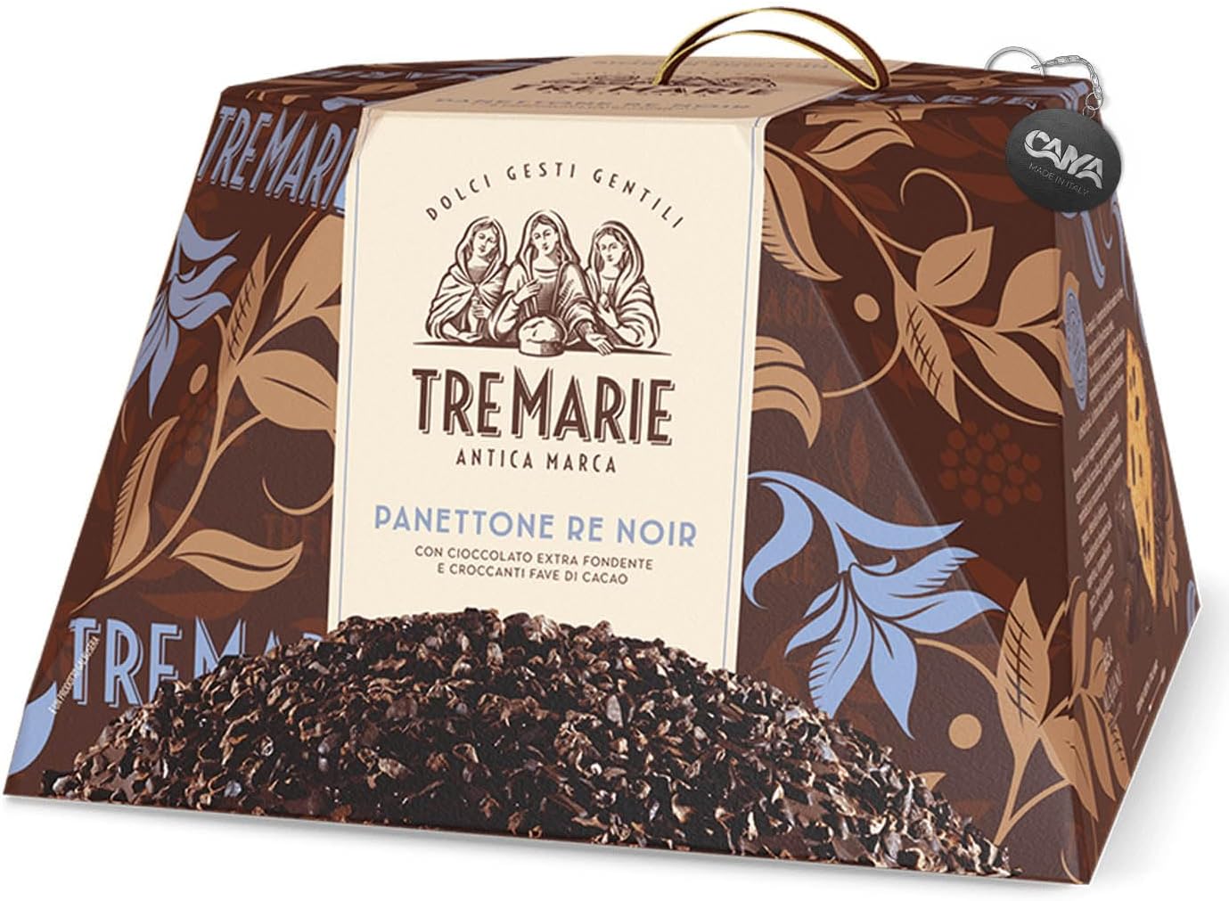 Tre Marie Re Noir Panettone con Cioccolato Extra Fondente e Granella di Fave di Cacao 900g (2024)