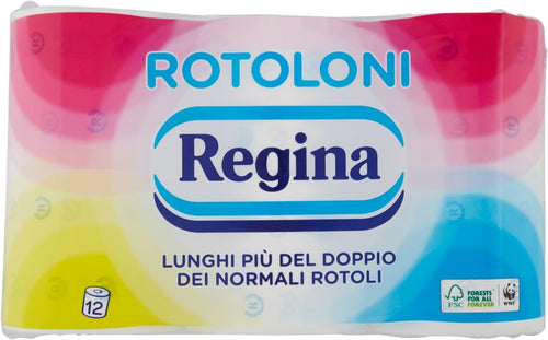 Regina Carta Igienica Rotoloni, Confezione da 12 Rotoli