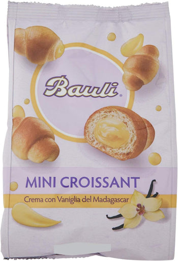 3 X BAULI Extra golosi Mini cornetti Croissant Brioche torta con Custard 75 gr