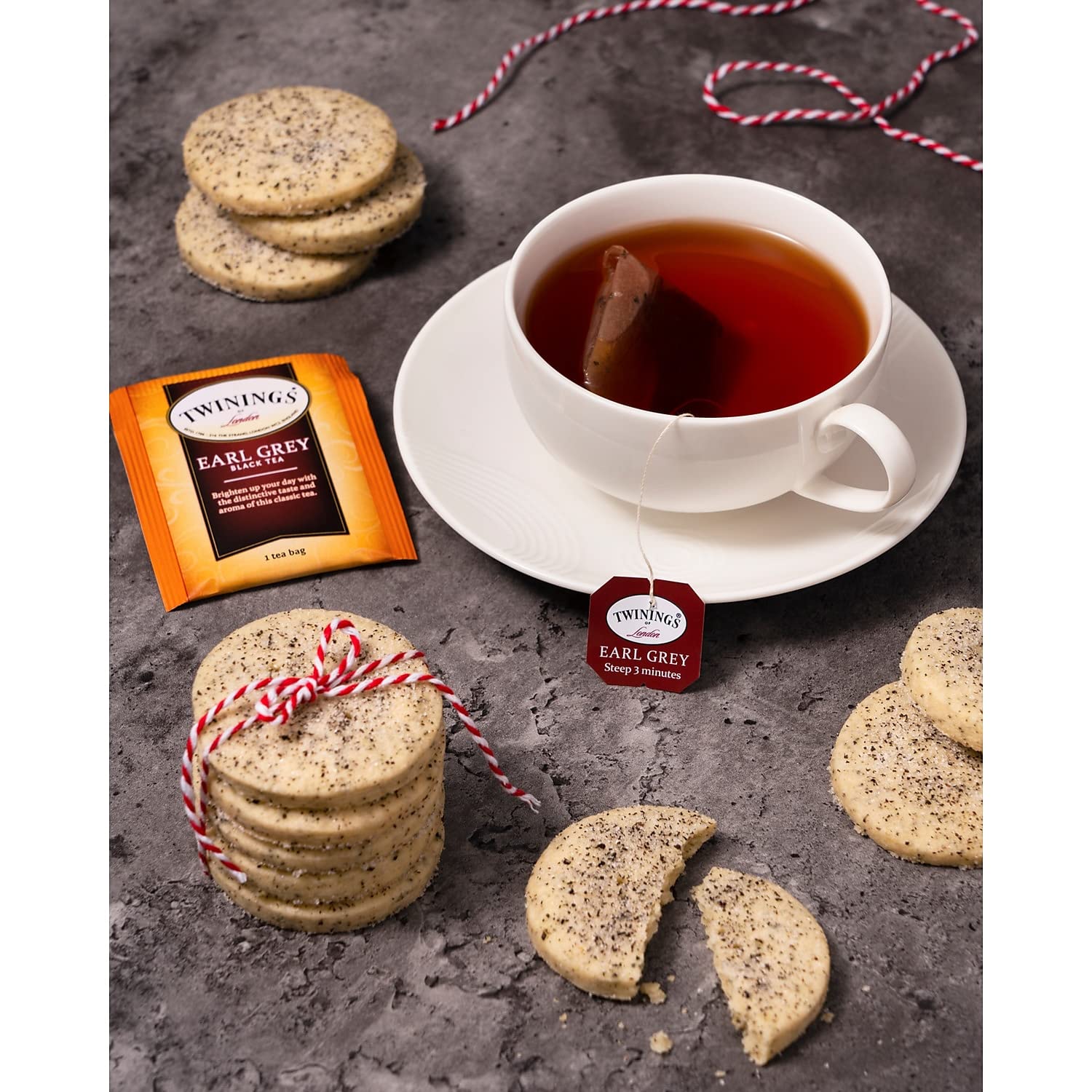 TWININGS Tea Bags, Earl Grey, 1.76 oz, 25/Box