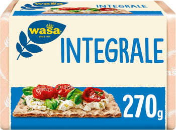 Wasa Integrale, Cracker Integrali e Ricchi di Fibre, 270 g, Extra-Sottili