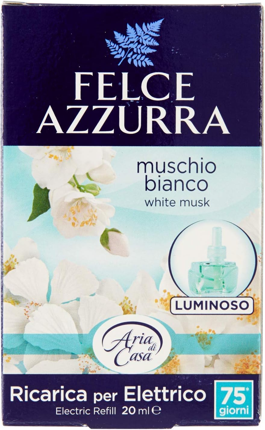 Felce Azzurra - Aria di Casa, Ricarica Diffusore Elettrico Muschio Bianco, Puro Benessere - 20 ml