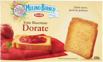 Mulino Bianco Fette Biscottate Dorate, Colazione Ricca di Gusto - 630 gr