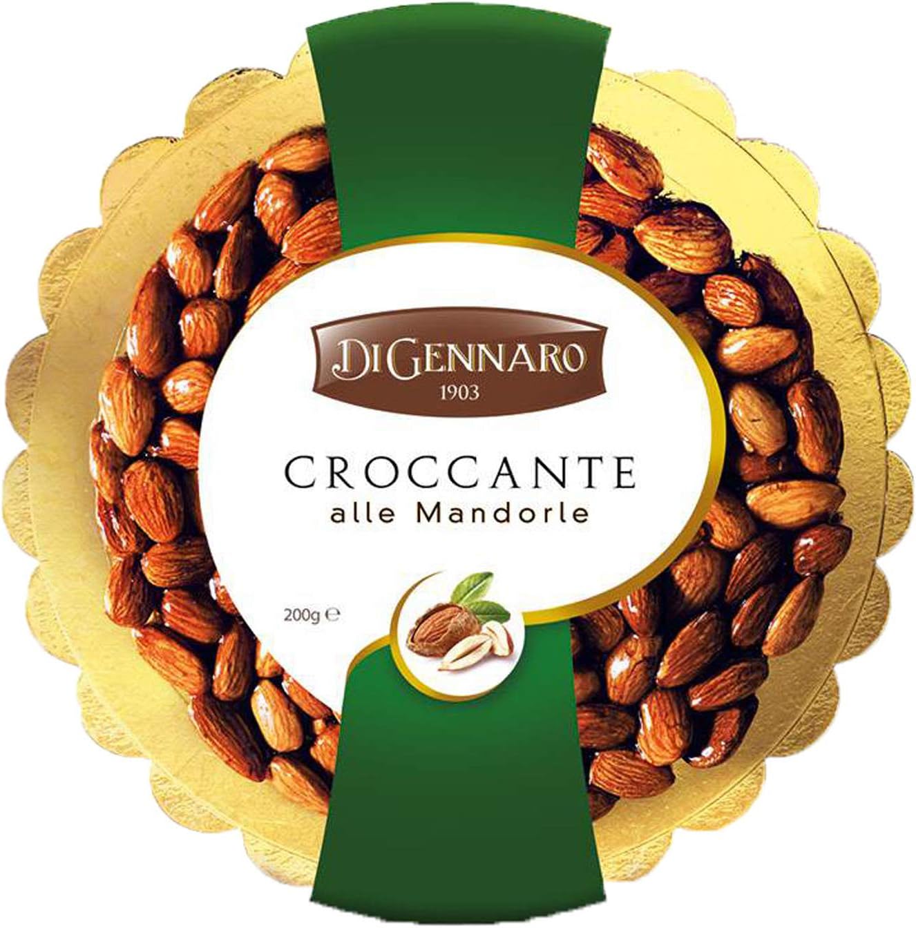 TORRONE DI GENNARO CROCCANTE ALLE MANDORLE 200 GR NATALE TORRONE TORRONCINO