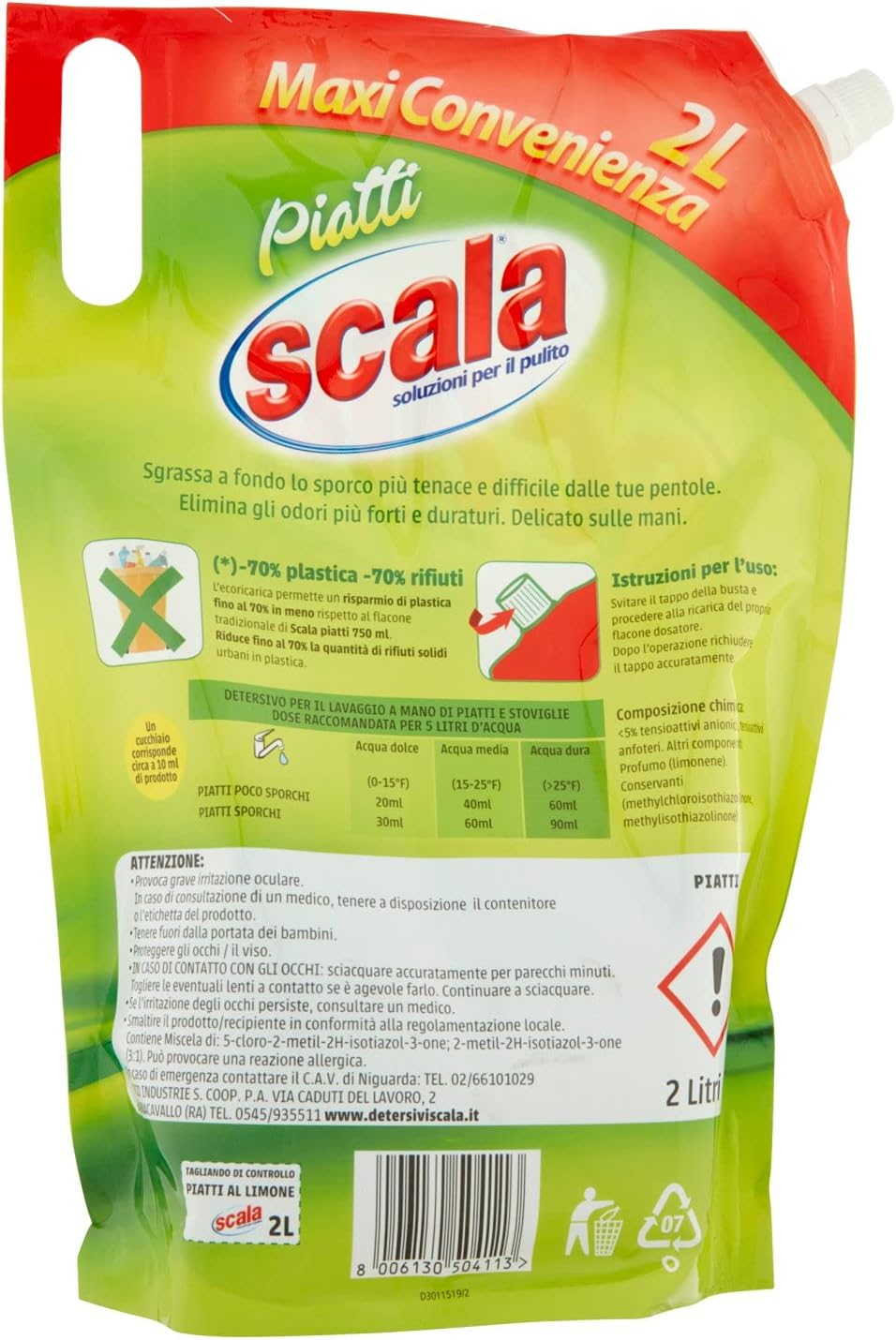 SCALA PIATTI LT2 ECORIC LIMONE
