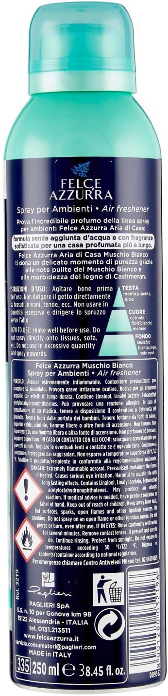 Felce Azzurra - Aria di Casa Spray Profumatore d'Ambiente Muschio Bianco - 250 ml