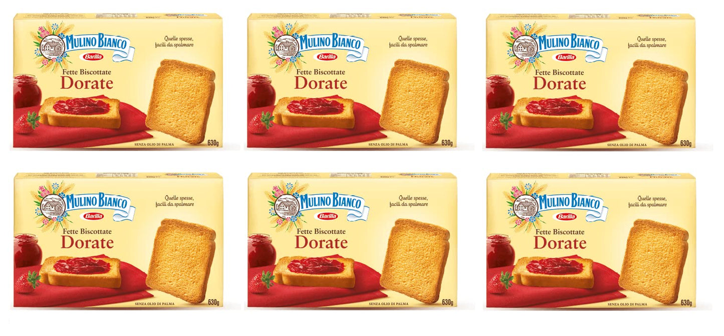 FETTE BISCOTTATE MULINO BIANCO DORATE 6 X 630 GR