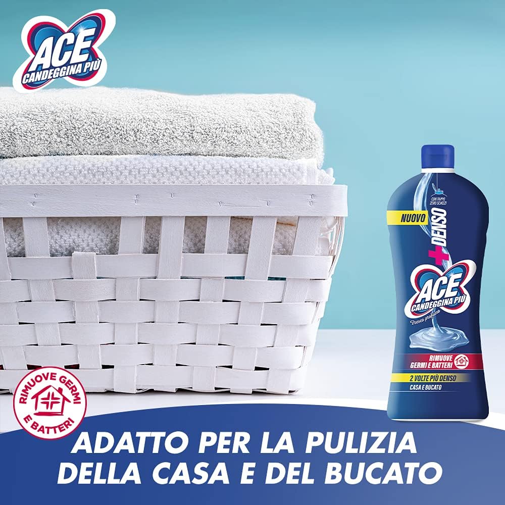 ACE Candeggina Più Denso Squeeze Fresco Profumo, Flacone da 1 litro