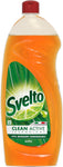 Svelto Clean Active Tecnology, Detersivo Piatti Svelto con +99% Ingredienti Biodegradabili, Sgrassa in Acqua Fredda e Rimuove l'Unto dalla Plastica, per un Risciacquo Veloce, Aceto, Formato 980ml