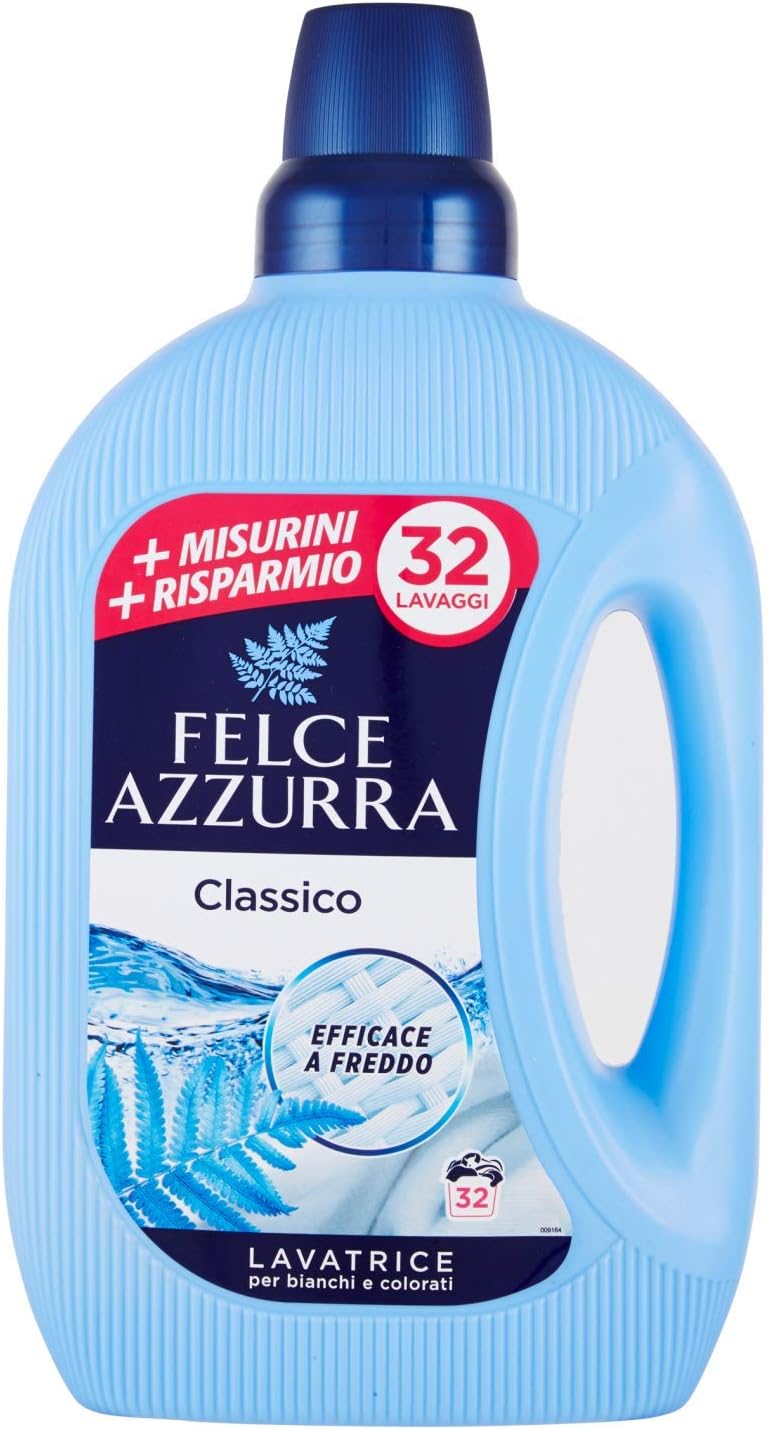 Felce Azzurra - Detersivo Liquido Classico, Profumo Inconfondibile, Efficace a Freddo - 32 Lavaggi - 1595 ml