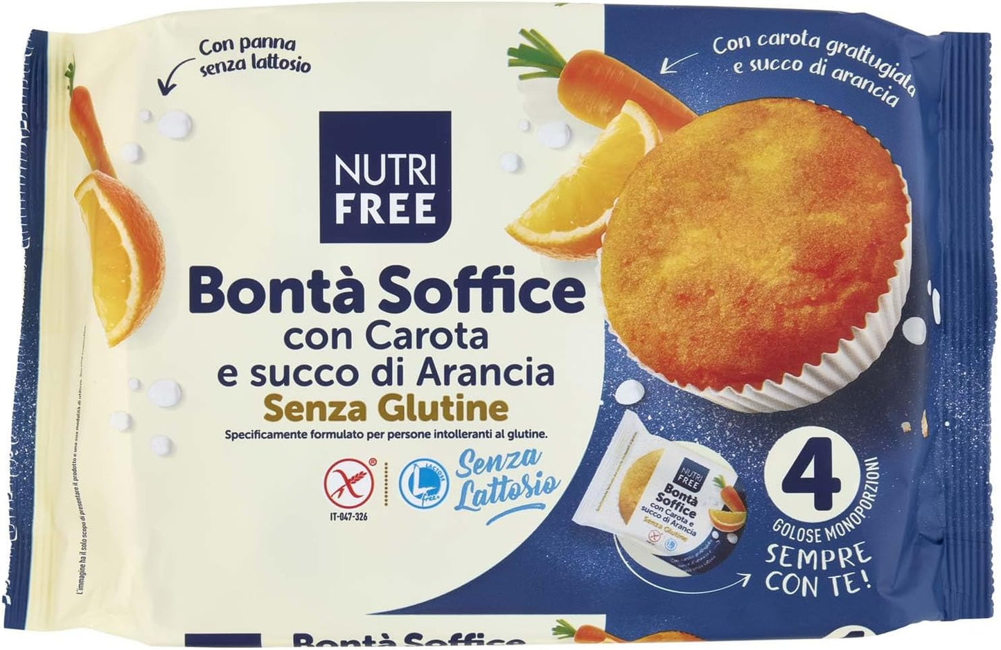 Nutrifree Bonta' Soffice Con Carota E Succo Di Arancia Gr35x4, 140g