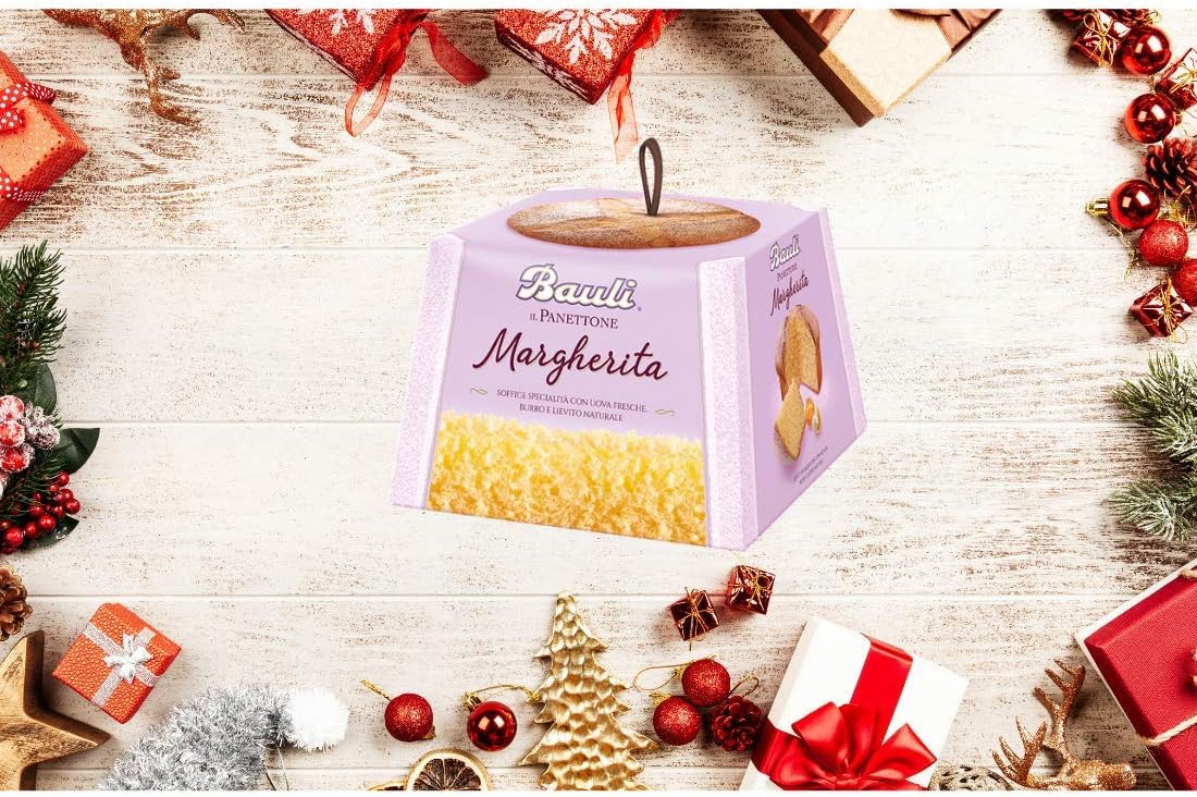 Bauli Il Panettone - Panettone Margherita - Soffice Specialità con Uova Fresche, Burro e Lievito Naturale (Panettone Margherita, 700 gr)