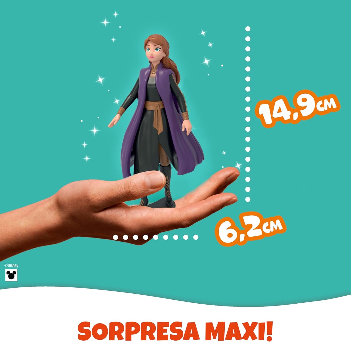 Kinder GranSorpresa Maxi Disney Frozen, Uovo di Pasqua Kinder 2026 di Finissimo Cioccolato al Latte con Sorpresa Disney Frozen, 220 g