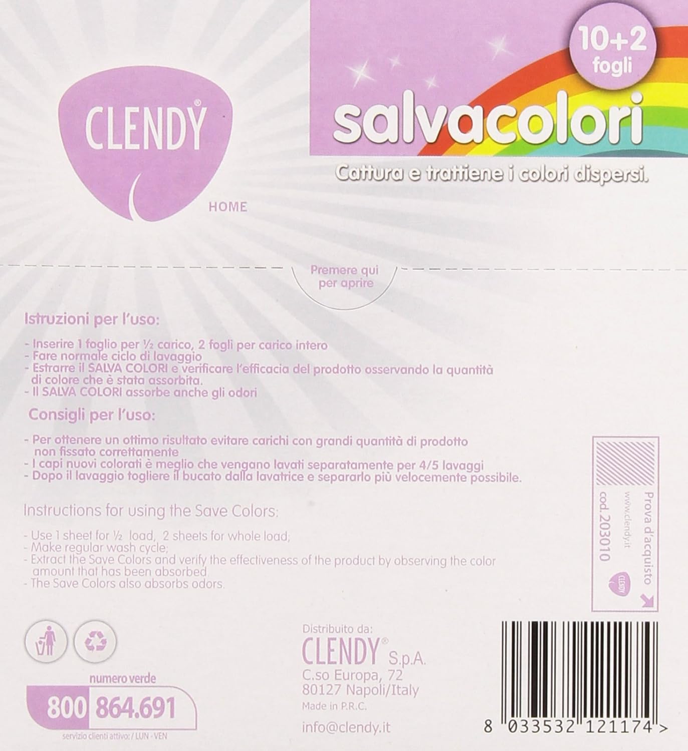 Clendy Salvacolori X10+2 - [confezione da 12]