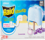 Raid Liquido Zanzare Tigri e Comuni con Ricarica, Lavanda, 60 Notti, 36ml