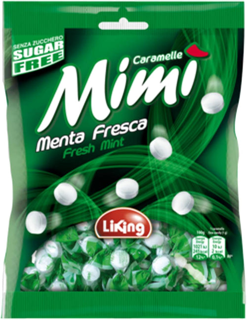 CARAMELLE LIKING MIMI' MENTA FRESCA SENZA ZUCCHERO CARAMELLINE ALLA MENTA 50 GR