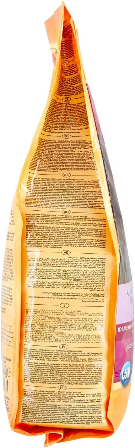 Monge NGE079 Crocchette Gattini lechat Kitten 1.5 kg con Pollo e Omega 3, Neutro, 1500 unità