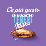 Milka, Oro Saiwa, Tavoletta di Cioccolato al Latte Ripieno di Biscotti Oro Saiwa, 100% Latte Alpino, Cacao Sostenibile, 87g