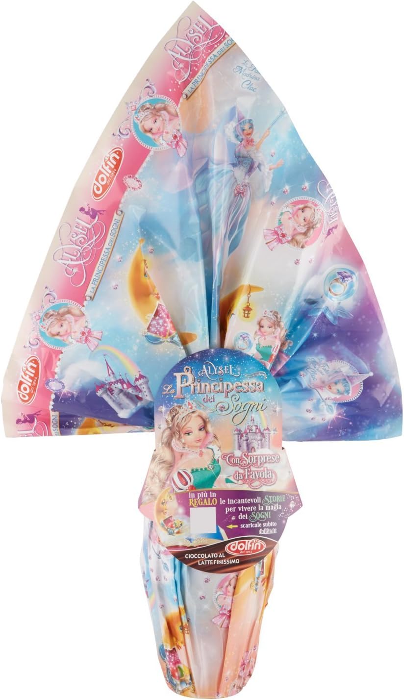 Dolfin Uovo di Cioccolato al Latte con Principessa Alysel, 6 x 220g