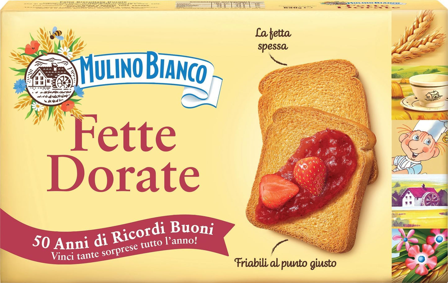 Mulino Bianco Fette Biscottate Dorate, 630 g (Confezione da 6)