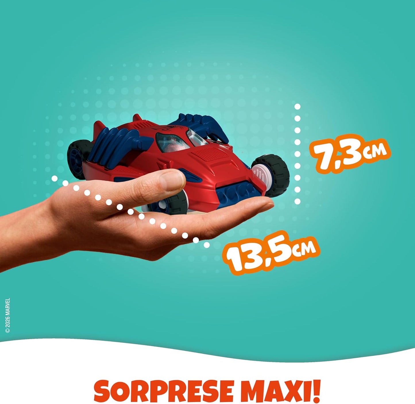 Kinder GranSorpresa Maxi Spider-Man, Uovo di Pasqua Kinder 2026 di Finissimo Cioccolato al Latte con Sorpresa Marvel Spider-Man, 220 g