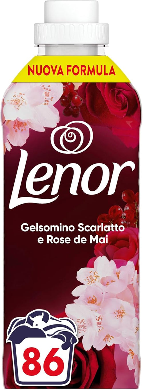 Lenor Ammorbidente Lavatrice Concentrato, 86 Lavaggi, Ametista Rosa E Note Di Muschio, Nuova Formula 3x Profumo Più Duraturo