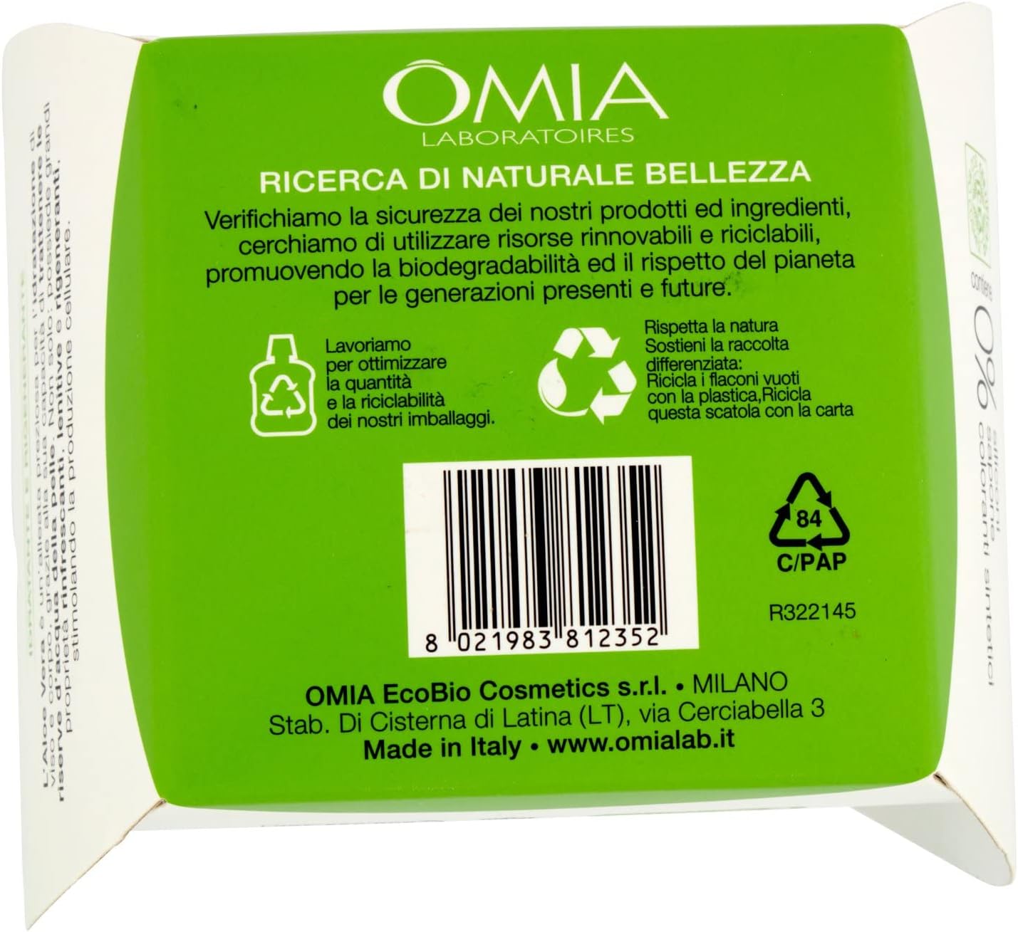 Omia - Ovetto Corpo Aloe Vera, Contiene Bagnoschiuma e Crema Corpo, Nutriente e Idratante, Ideale per Pelle Mista e Grassa, Dematologicamente Testato