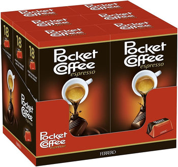 Ferrero Pocket Coffee Espresso, 100% Arabica, 6er Pack (6 x 225 g)