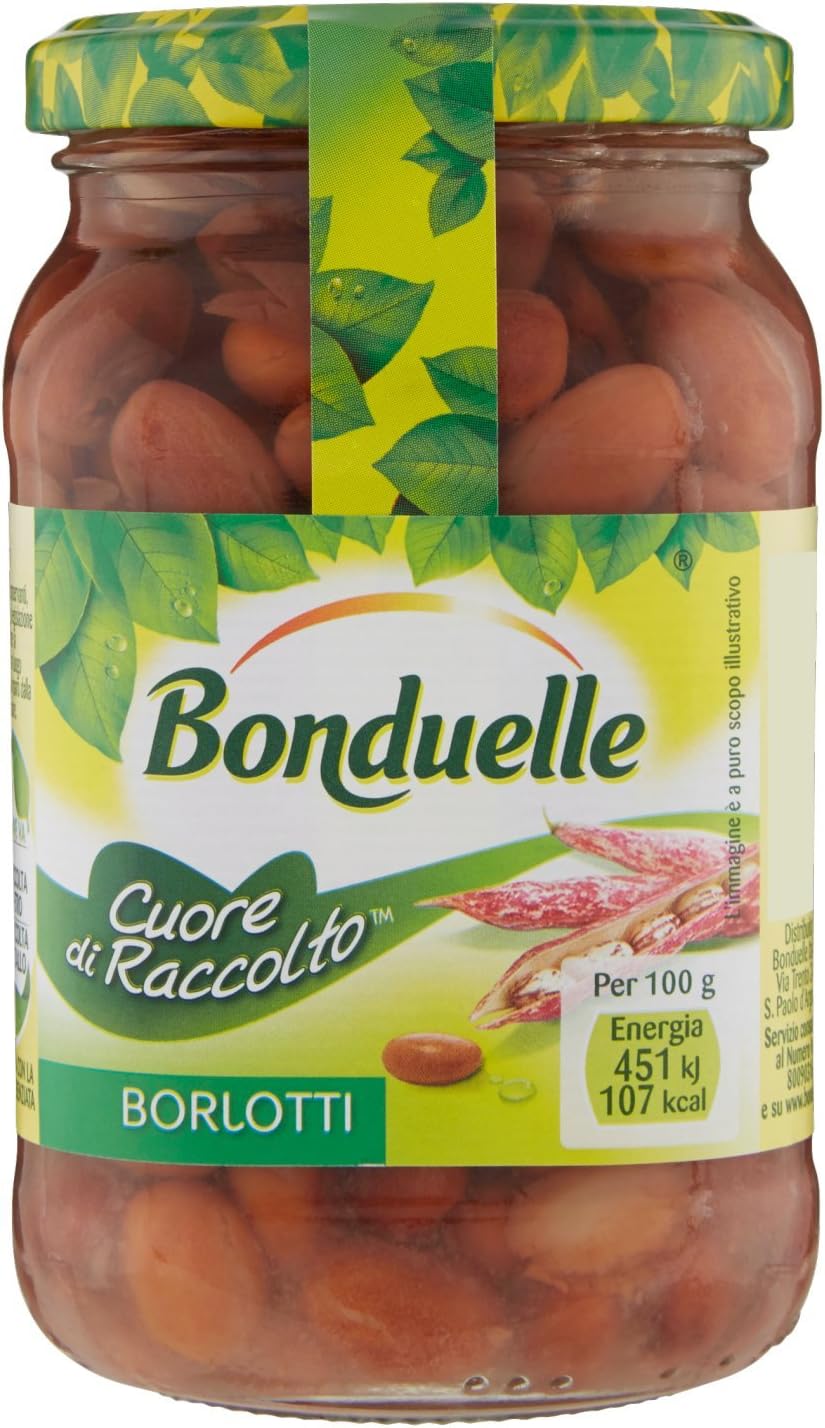 Bonduelle Borlotti in Vetro , 330 grami - [confezione da 12]