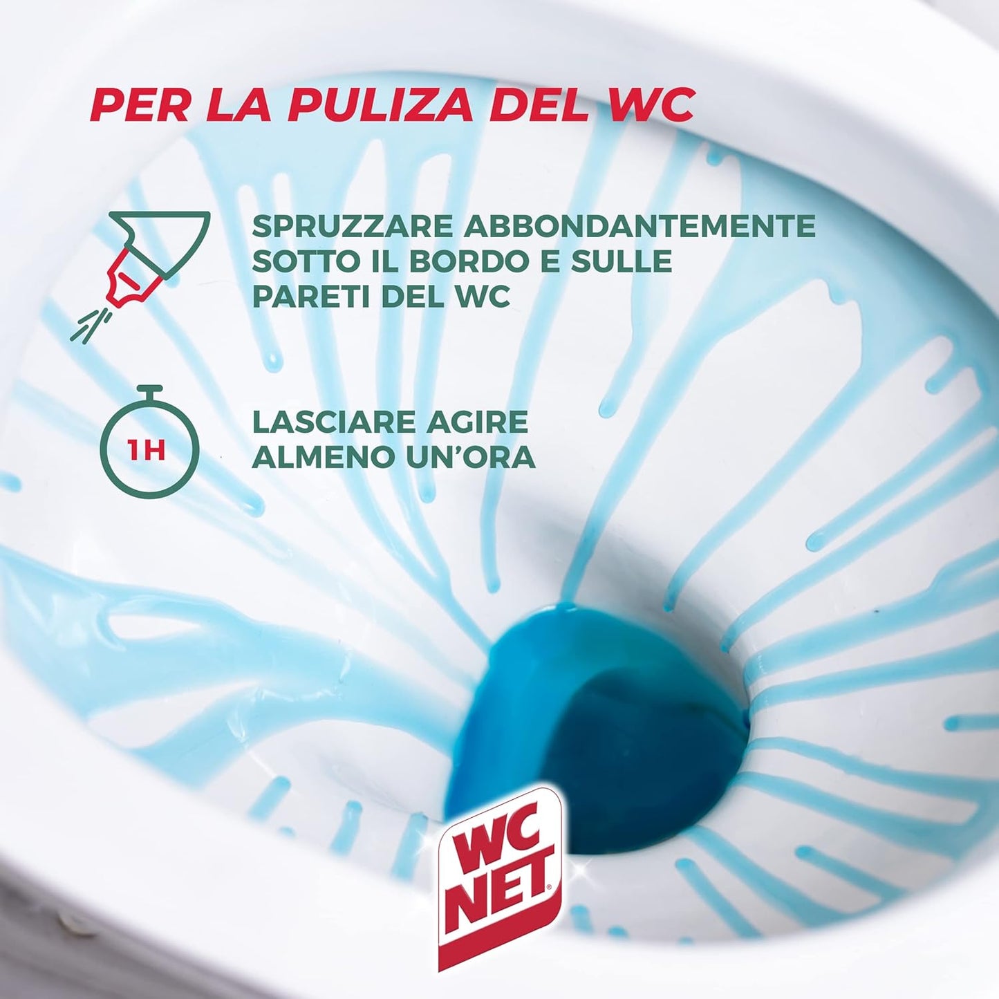 Wc Net - Profumoso Gel, Anticalcare E Igienizzante Per Wc, Essenze Assortite A Seconda Della Disponibilità, Bianco E Verde, 700 Millilitro