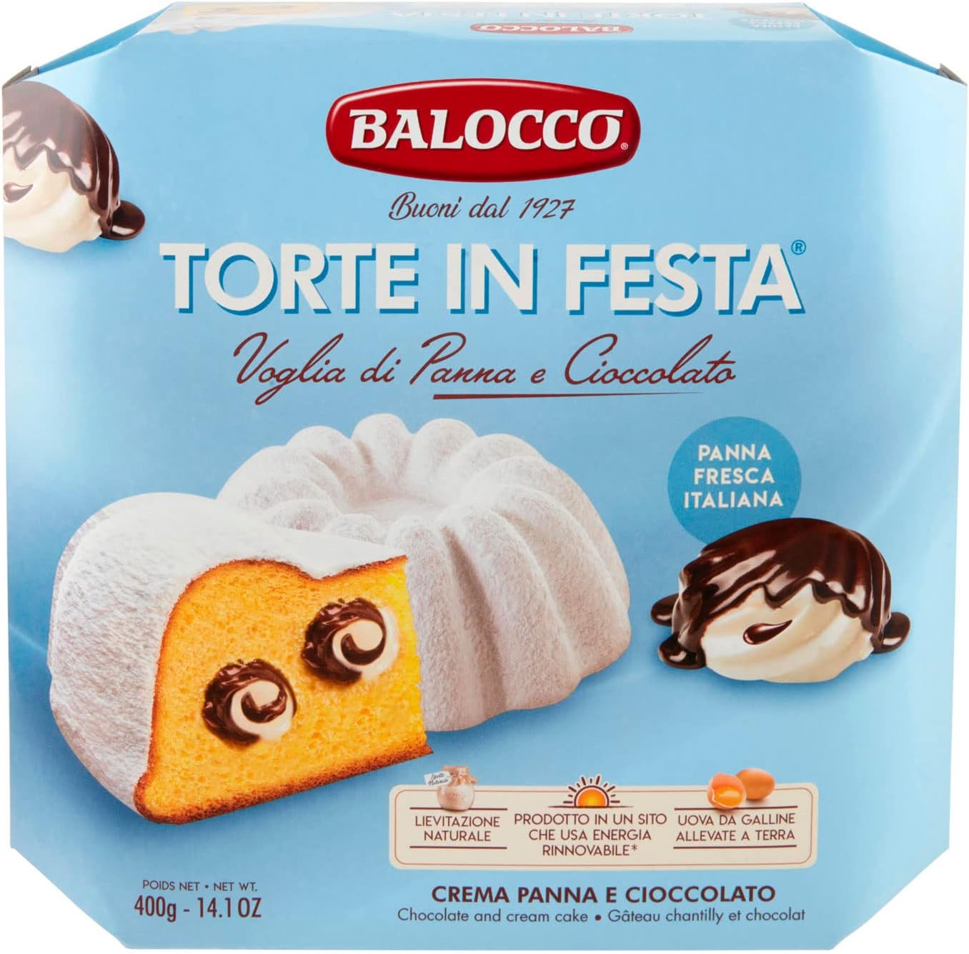 Balocco Torta Voglia Panna e Cioccolato, 400g