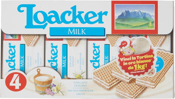 Loaker - Wafers Con Crema Al Latte - 6 confezioni da 4 pezzi da 45 g [24 pezzi, 1080 g]