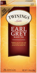 TWININGS Tea Bags, Earl Grey, 1.76 oz, 25/Box