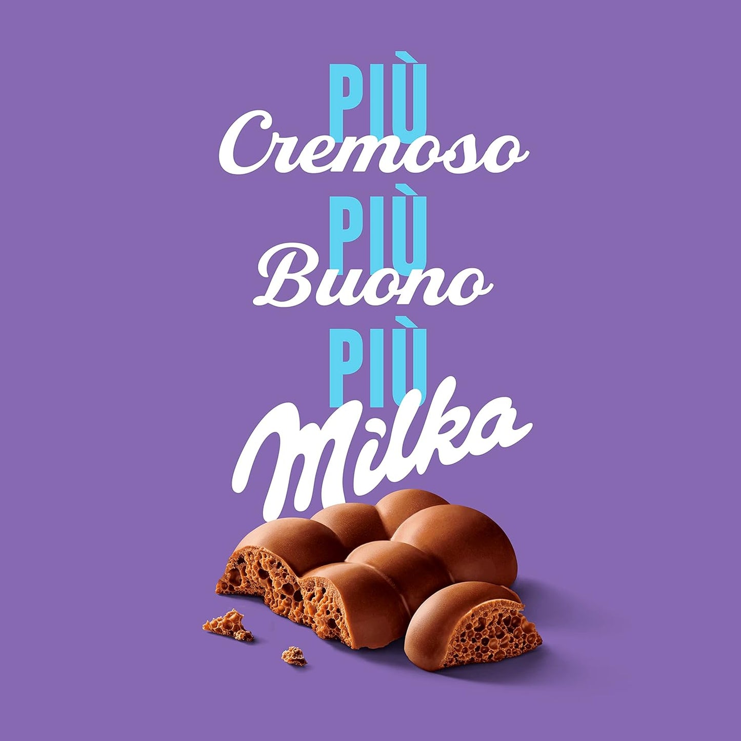 Milka, Bubbly, Tavoletta di Cioccolato al Latte con Morbido Cuore al Cacao, 100% Latte Alpino, Cacao Sostenibile, 14x90g (14 tavolette d 90g)