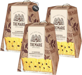 3X Tre Marie Pandoro Magnifico Intenso con Gocce di Cioccolato Extra Fondente Vidamà 1kg (2024)