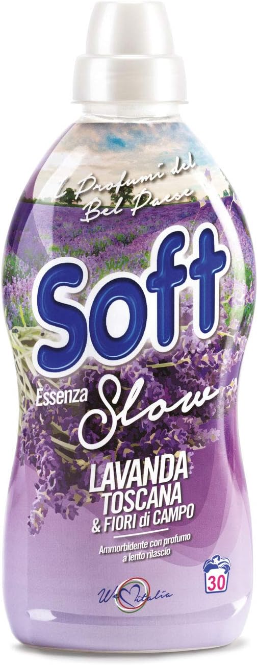 Soft Ammorbidente Concentrato Lavanda di Toscana e Fiori di Campo, 30 Lavaggi, 750ml