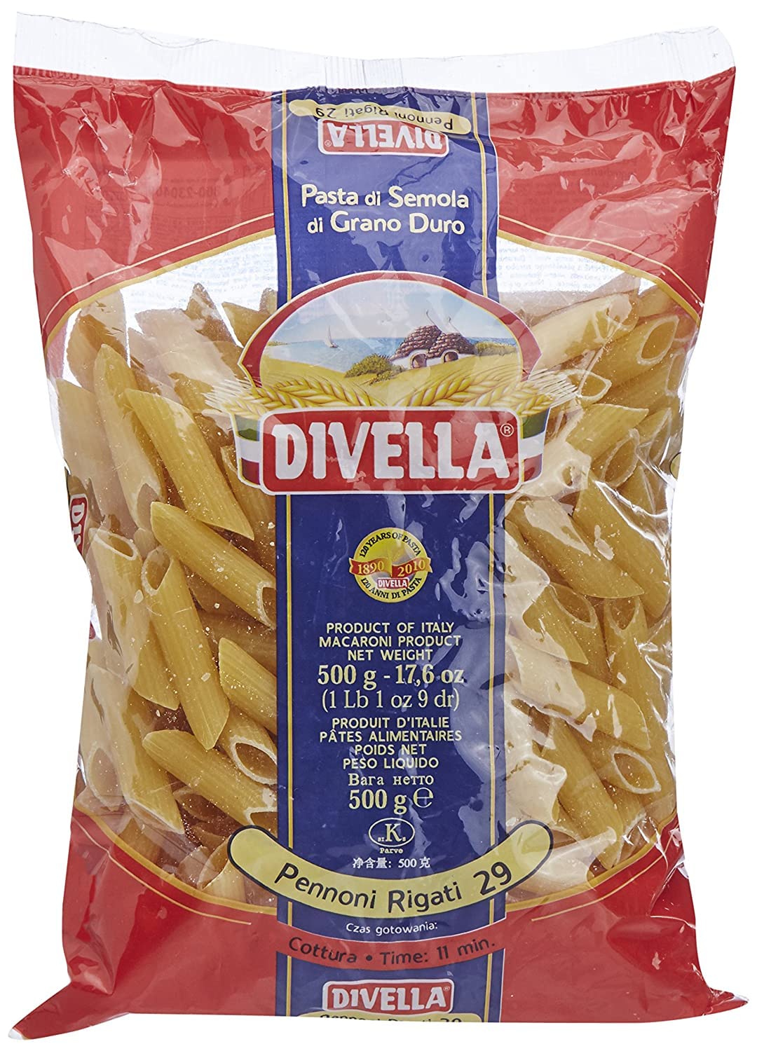 Divella 029 Pennoni Rigati Gr.500