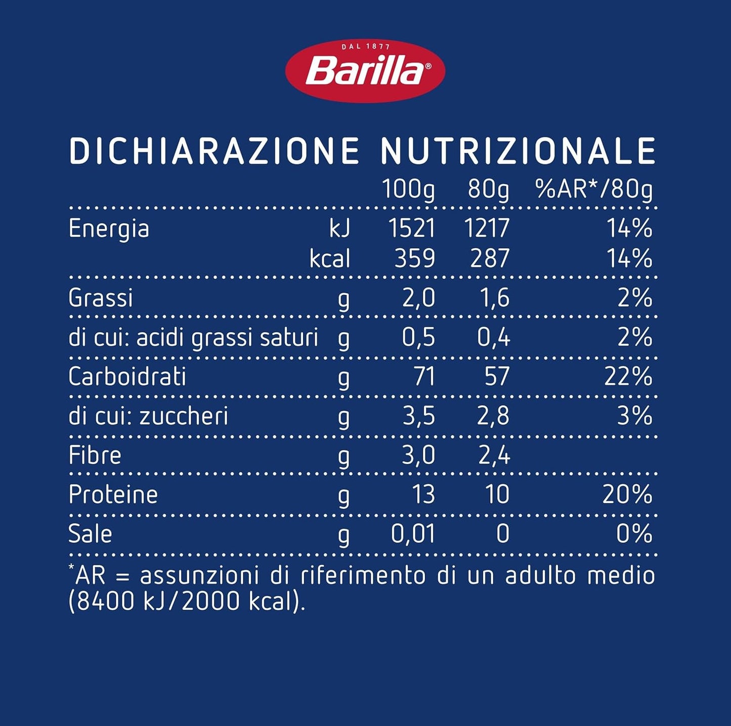 Barilla Pasta Bucatini N.9, Pasta Lunga di Semola di Grano Duro, I Classici, Tempo di Cottura 8 Minuti, Confezione da 500g