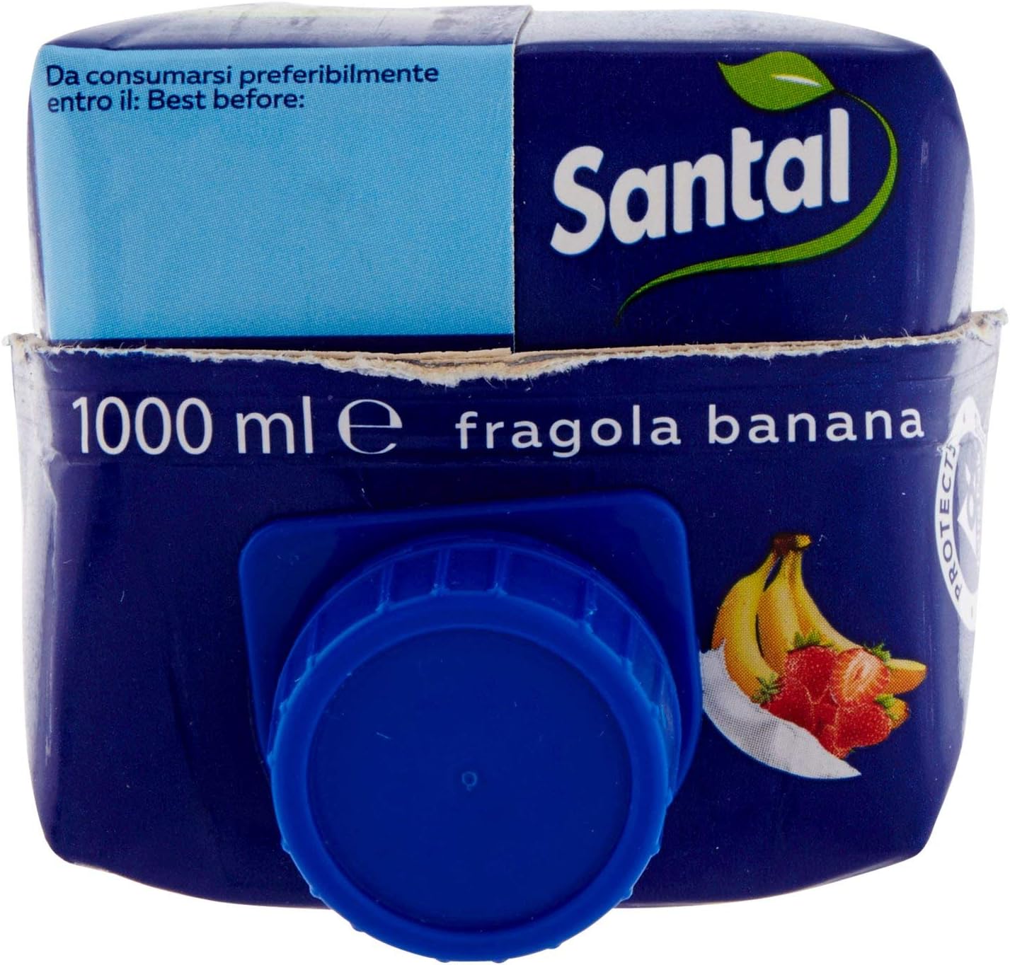 Santàl Plus, Succo di Fragola e Banana, con Una Goccia di Latte, 1L