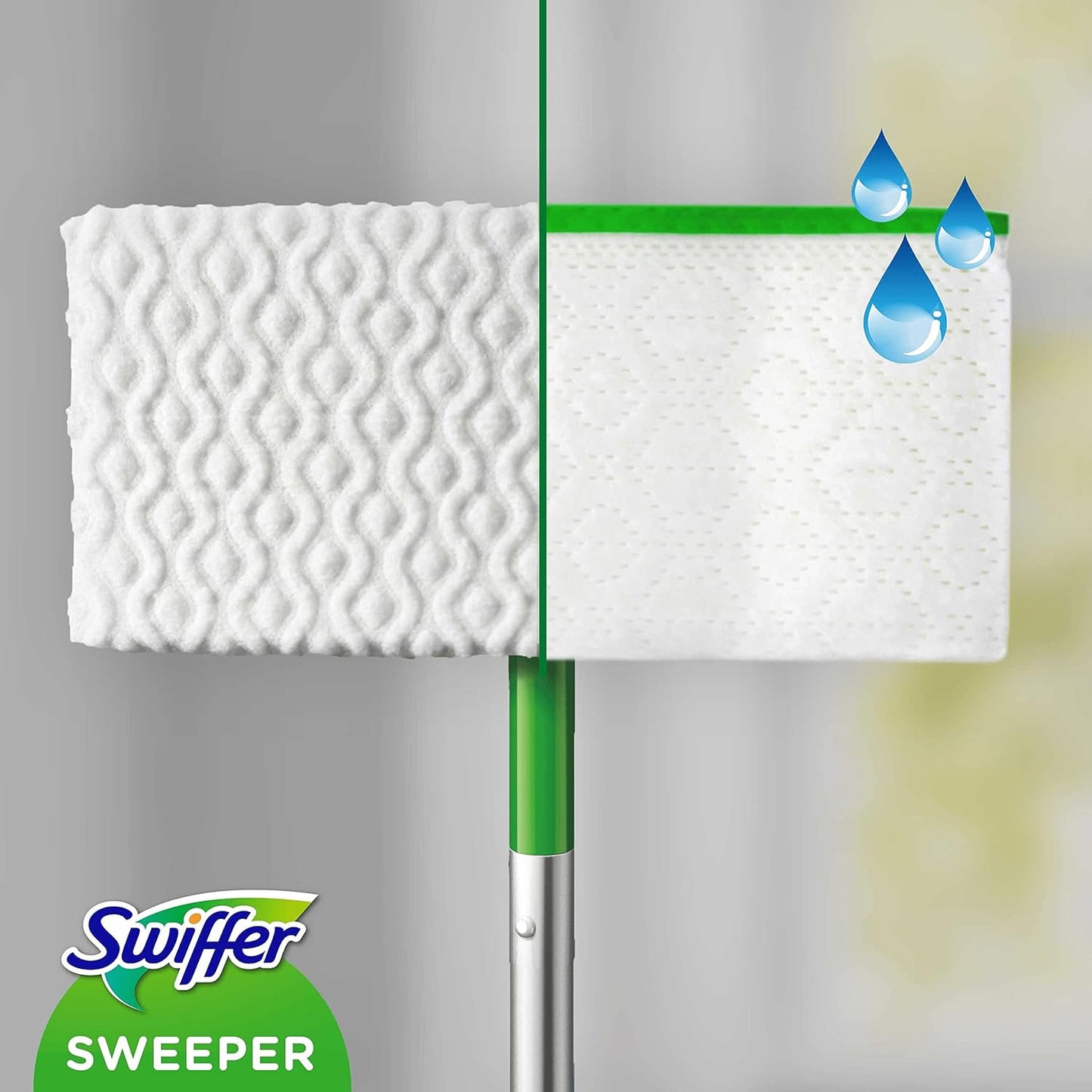 Swiffer Lavapavimenti, 1 Scopa E 8 Panni Microfibra Catturapolvere Dry E 3 Panni Wet, Cattura Polvere E Sporco Con I Suoi Panni In Microfibra, Lava Pavimenti Casa, Rimuove Sporco E Batteri