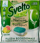 Svelto Tutto in 1 Pastiglie per Lavastoviglie Agrumi 25 lavaggi - 438 g